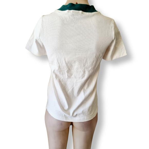 adidas Originals shortsleeve T-Shirt with Vintage Logo in off-white + green - Picture 8 of 11